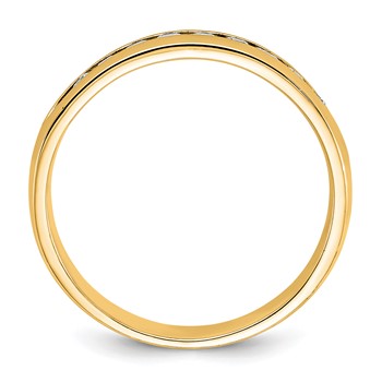 14k Yellow Gold IBGoodman Men's Polished 9-Stone Ring Mounting — alternate view