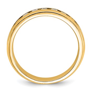 14k Yellow Gold IBGoodman Men's Polished 9-Stone Ring Mounting — alternate view