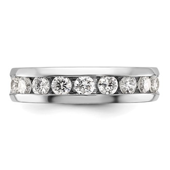 14k White Gold IBGoodman Men's Polished 9-Stone Ring Mounting — alternate view