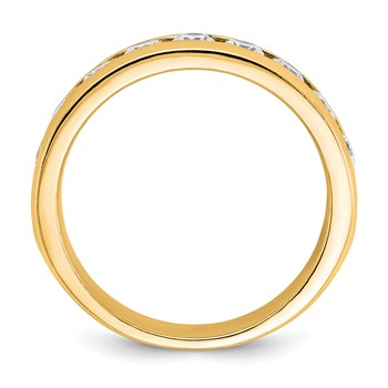 14k Yellow Gold IBGoodman Men's Polished 9-Stone Ring Mounting — alternate view