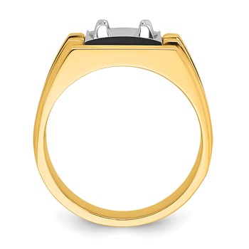 14K Men's Yellow Gold Solitaire Mounting — alternate view