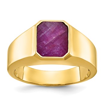 IB Goodman 14k Mens Octagon Gemstone Ring Mounting
