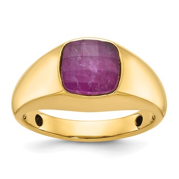 IB Goodman 14k Mens Cushion Gemstone Ring Mounting