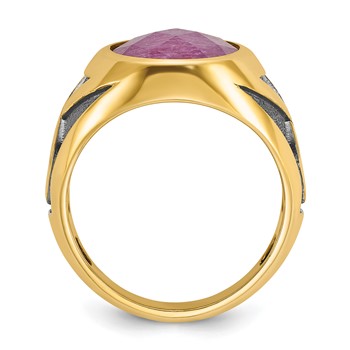IB Goodman 14k Mens Oval Gemstone Ring Mounting — alternate view