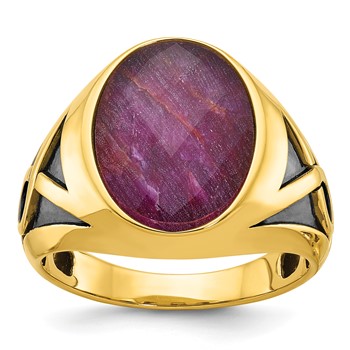 IB Goodman 14k Mens Oval Gemstone Ring Mounting