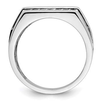 10kw IBGoodman Men's Created Blue Sapphire & Lab Grown Diamond Ring — alternate view