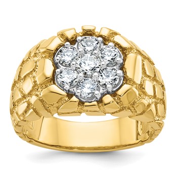 Men's Yellow Gold Nugget Cluster Ring Mounting