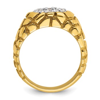 Men's Yellow Gold Nugget Cluster Ring — alternate view