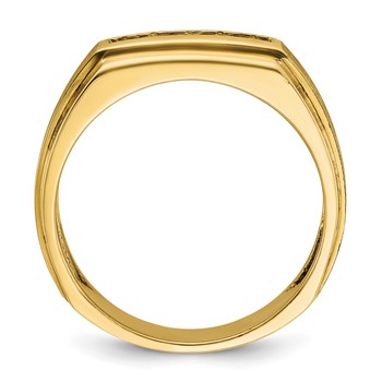 IBGoodman 14k Polished and Satin Five Stone Men's Ring Mounting — alternate view