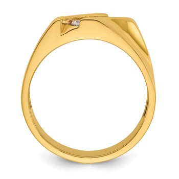 IB Goodman 14k Mens Polished 4-Stone Ring Mounting — alternate view