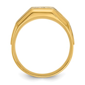 IB Goodman 14k Mens Polished and Satin 5-Stone Ring Mounting — alternate view