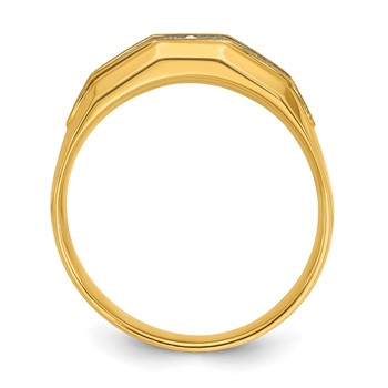 IB Goodman 14k Mens Polished and Satin 5-Stone Ring Mounting — alternate view