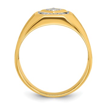 IB Goodman 14k Mens Polished and Satin Diamond Ring Mounting — alternate view