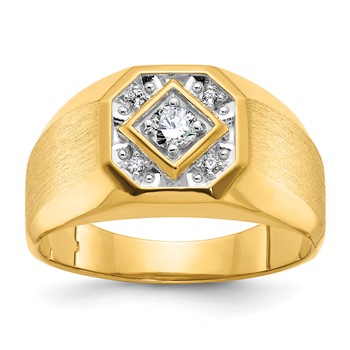 IB Goodman 14k Mens Polished and Satin Diamond Ring Mounting