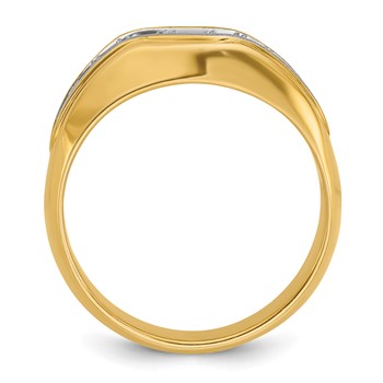 IB Goodman 14k Mens Polished and Satin Ring Mounting — alternate view