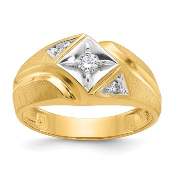 IB Goodman 14k Mens Polished and Satin Diamond Ring Mounting