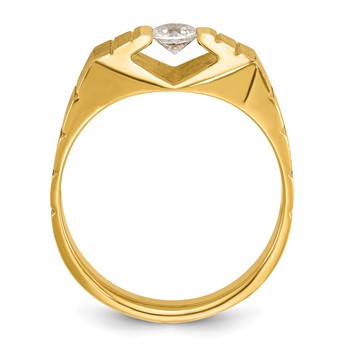 IB Goodman 14k Mens Polished and Satin Diamond Ring Mounting — alternate view
