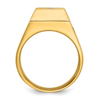 IBGoodman 14k 2 1/2 carat Lab Grown Diamond VS/SI+ G+ Complete Men's Ring — alternate view