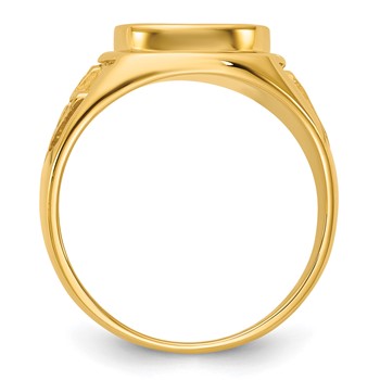 IBGoodman 14k Men's Polished and Textured Blue Lodge Master Masonic Ring Mounting — alternate view