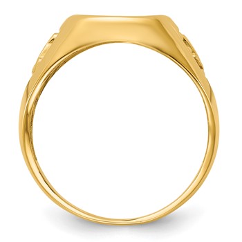 IBGoodman 14k Men's Polished and Textured Blue Lodge Master Masonic Ring Mounting — alternate view