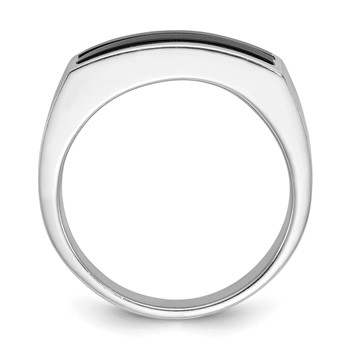 IB Goodman 14k White Gold Mens Polished and Satin Onyx Ring Mounting — alternate view