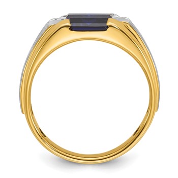 10k Two-tone IBGoodman Men's Gemstone and Diamond Ring Mounting — alternate view