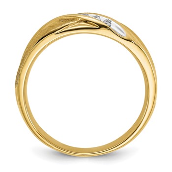 IBGoodman 14k Polished and Satin Men's Ring Mounting — alternate view