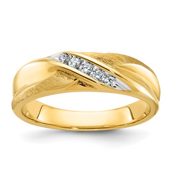 IBGoodman 14k Polished and Satin Men's Ring Mounting