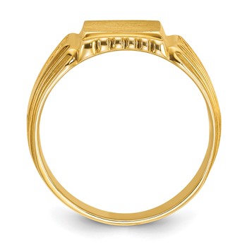 IB Goodman 14k 10x10mm Square Mens Signet Ring — alternate view