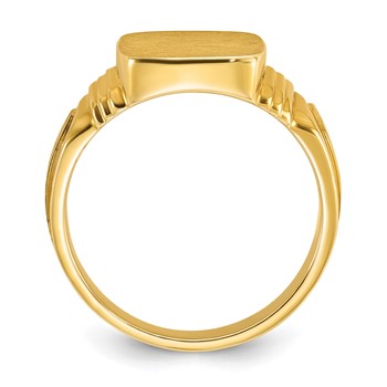 IB Goodman 14k 14x12mm Cushion Mens Signet Ring — alternate view