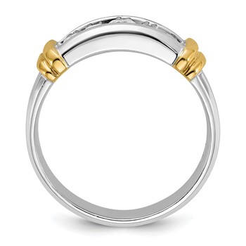 IBGoodman 14k Two-tone Five Stone Polished Men's Ring Mounting — alternate view