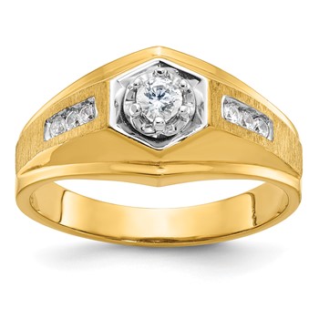 IB Goodman 14k Mens Polished and Satin Diamond Ring Mounting
