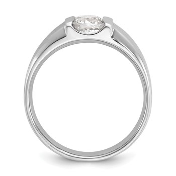 IBGoodman 14k White Gold 1 carat Lab Grown Diamond VS/SI+ G+ Complete Men's Ring — alternate view