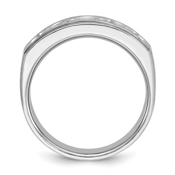 IB Goodman 14k White Gold Mens Polished and Satin Diamond Ring Mounting — alternate view