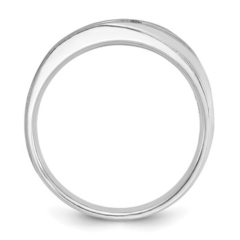 IB Goodman 14k White Gold Mens Polished and Satin Diamond Ring Mounting — alternate view