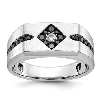 IB Goodman 14k White Gold Satin Diamond Mens Ring Mounting