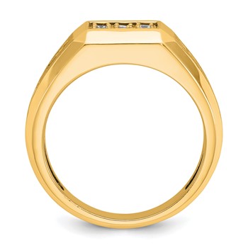 IBGoodman 10k Men's Polished and Satin Square Cluster Ring Mounting — alternate view