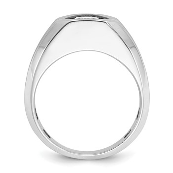 IB Goodman 14k White Gold Mens Polished and Satin Diamond Ring Mounting — alternate view