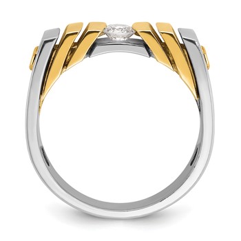 IB Goodman 14k Two-tone Mens Diamond Ring Mounting — alternate view