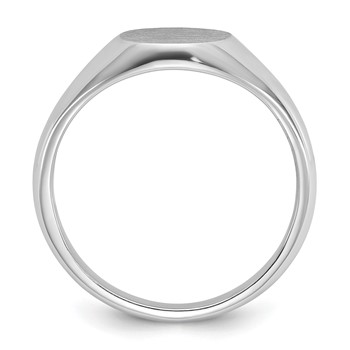 10kw 12mm x 10mm oval face signet ring. — alternate view