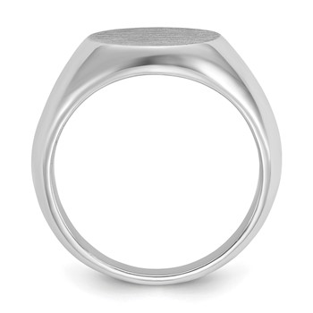 10kw 14mm round face signet ring. — alternate view