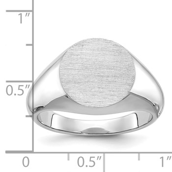 IB Goodman 14k White Gold 16x14mm Oval Mens Signet Ring — alternate view