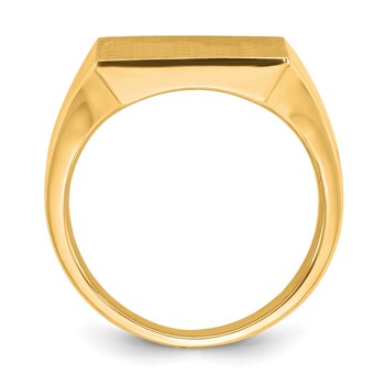 10ky 14mm square face signet ring. — alternate view