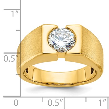 IB Goodman 14k Mens Polished and Satin Diamond Ring Mounting — alternate view