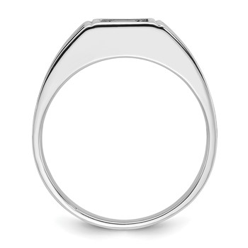 IB Goodman 14k White Gold Satin Diamond Mens Ring Mounting — alternate view