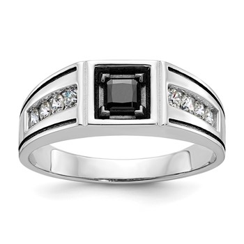 IB Goodman 14k White Gold Satin Diamond Mens Ring Mounting