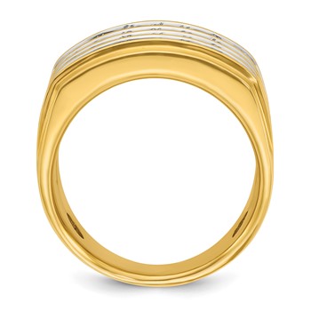 IB Goodman 14k Mens Polished 4-Row Ring Mounting — alternate view