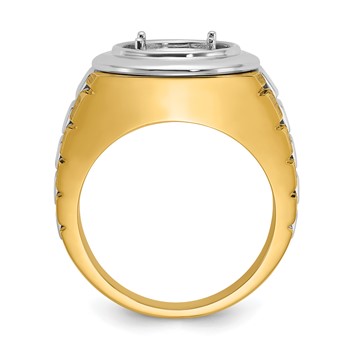 14k Two-Tone Ring for 4ct. Diamond Mounting — alternate view