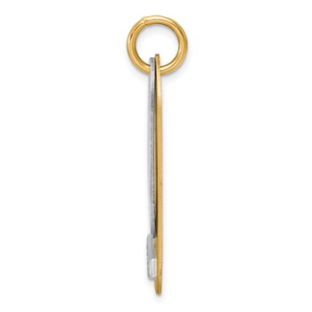 14K Yellow 32x19.2 Dog Tag .027" 14K White 24x14.4 Dog Tag .027" Mount — alternate view