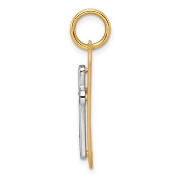 14K Yellow 24x14.4 Dog Tag  14K White 11.17mm Cross     13-1.5MM CZ Mountin — alternate view